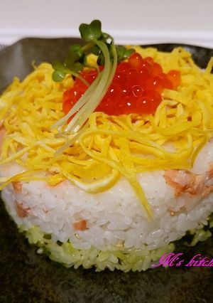 鮭の親子ひなデコ寿司-レシピのメイン写真