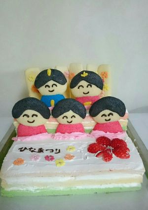 2016/ひな祭りケーキ(2段)-レシピのメイン写真