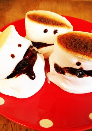 ハロウィンおやつ☆焼きマシュマロおばけ-レシピのメイン写真