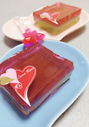 ひな祭りに簡単♪菱餅風三色ゼリー♡-レシピのメイン写真