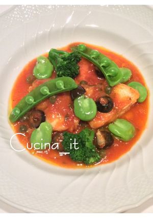 鯛のトマト煮込み・春野菜添え-レシピのメイン写真
