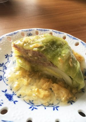 春キャベツのレンジ蒸し☆春色あんかけ-レシピのメイン写真