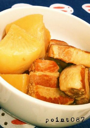 大根と豚の角煮(ちょっとピリ辛)-レシピのメイン写真
