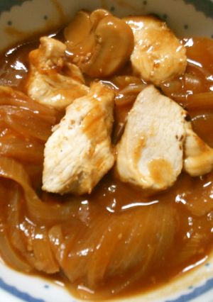 鶏むね肉に＊マッシュルームのデミソース♪-レシピのメイン写真
