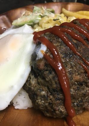 ストーンハンバーグで作るロコモコ丼-レシピのメイン写真