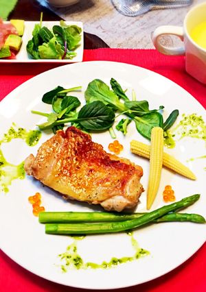ディナーメニュー★ もも肉ステーキ!-レシピのメイン写真