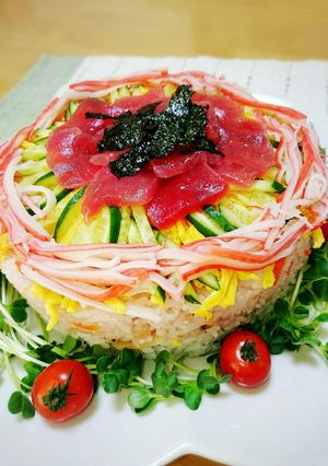 ☆ひな祭り☆ちらし寿司cake☆-レシピのメイン写真