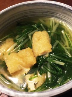 ささっと簡単!水菜と油揚げの煮浸し-レシピのメイン写真