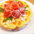 ひなまつりに♡お花たっぷり寿司ケーキ