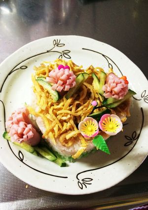 ひな祭り★ハートのちらし寿司-レシピのメイン写真