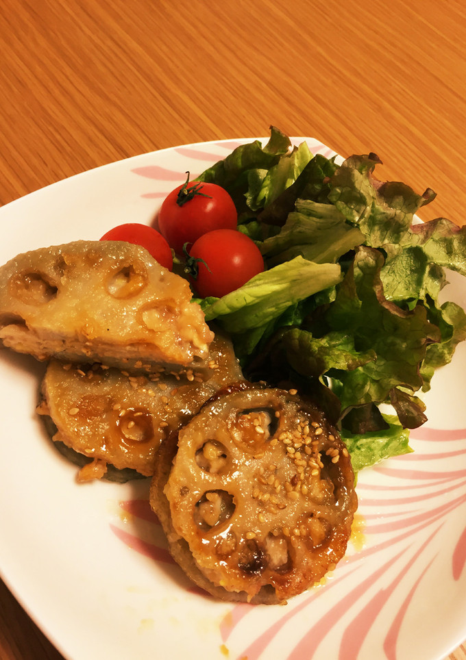 甘酢ダレの蓮根とりひきバーグ-レシピのメイン写真