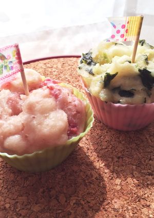 卵牛乳不要✲離乳食後期にも!春色蒸しパン-レシピのメイン写真