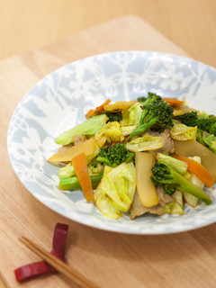 たくあん漬け入り野菜のカレー炒め-レシピのメイン写真