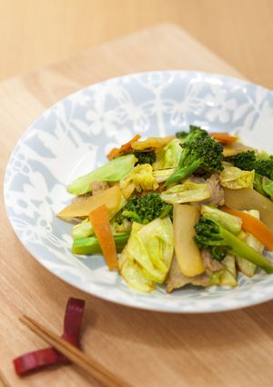 たくあん漬け入り野菜のカレー炒め-レシピのメイン写真