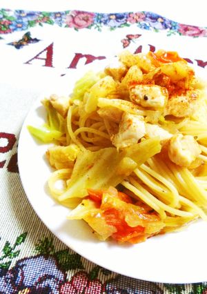 キャベツとトマトの春パスタ♪-レシピのメイン写真