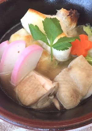 鶏がらスープでお雑煮♪-レシピのメイン写真