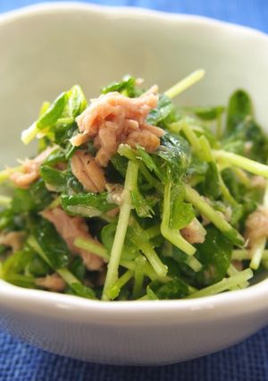 豆苗とツナのごまサラダ-レシピのメイン写真