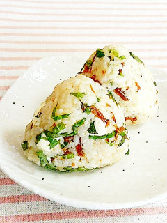 いかなごのくぎ煮とチーズのおにぎり♪-レシピのメイン写真