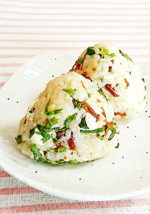 いかなごのくぎ煮とチーズのおにぎり♪-レシピのメイン写真
