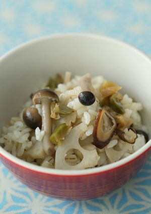 ザーサイの入った中華風炊き込みごはん-レシピのメイン写真