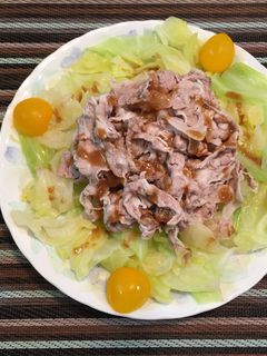 ゆでキャベツ&ゆで豚の棒々鶏ソースかけ-レシピのメイン写真