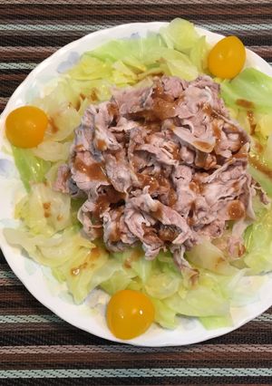 ゆでキャベツ&ゆで豚の棒々鶏ソースかけ-レシピのメイン写真
