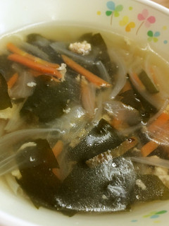 大人気!給食のわかめスープ-レシピのメイン写真