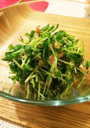 豆苗とツナ缶のシャキシャキサラダ-レシピのメイン写真