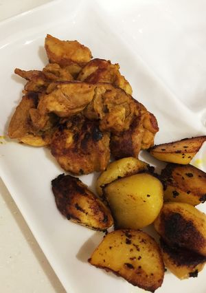 鶏肉とポテトのカレー粉焼き-レシピのメイン写真
