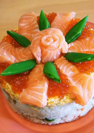 簡単！お寿司ケーキ！ひなまつりにも-レシピのメイン写真