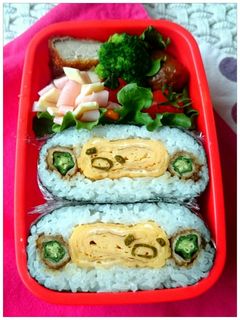 キャラ弁☆ぐでたま卵焼きおにぎらず②★-レシピのメイン写真