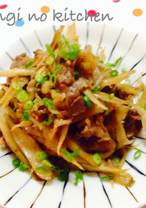 ＊牛肉とごぼうの醤油オイスター炒め＊-レシピのメイン写真