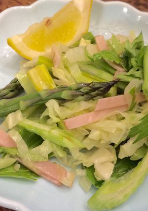 キャベツとセロリとハムのサラダ-レシピのメイン写真