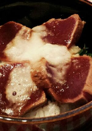 簡単!ニンニク醤油でマグロのたたき丼!-レシピのメイン写真