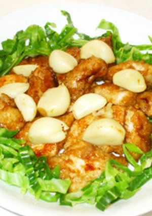 鶏むね肉・にんにくまるごと簡単照り焼き♪-レシピのメイン写真