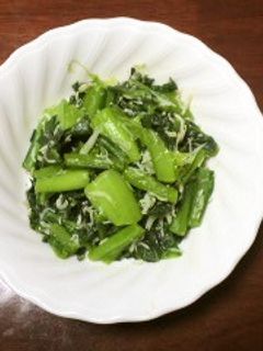 小松菜としらす干しの炒め物-レシピのメイン写真
