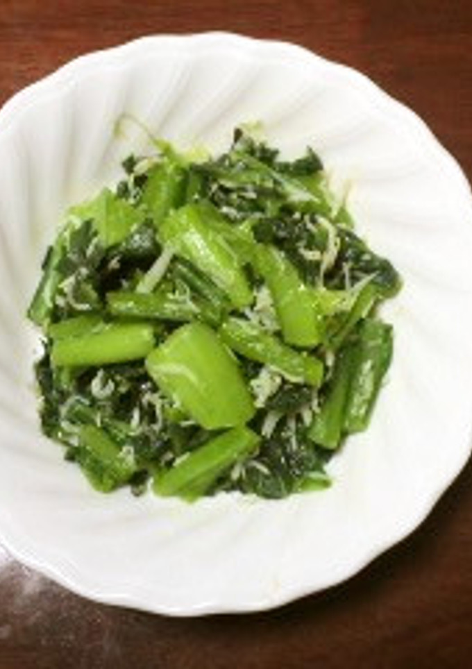 小松菜としらす干しの炒め物-レシピのメイン写真