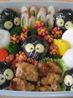 運動会のお弁当 まっくろくろすけ弁当-レシピのメイン写真