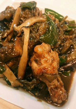 鶏手羽のピーマンとなす炒め煮-レシピのメイン写真