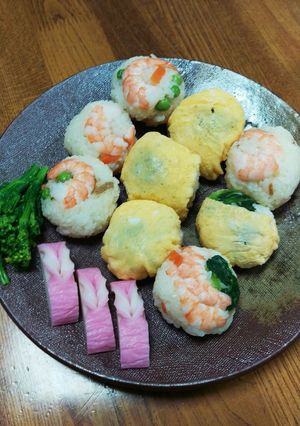 お手軽☆節約手まり寿司〜ひな祭りやお節に-レシピのメイン写真
