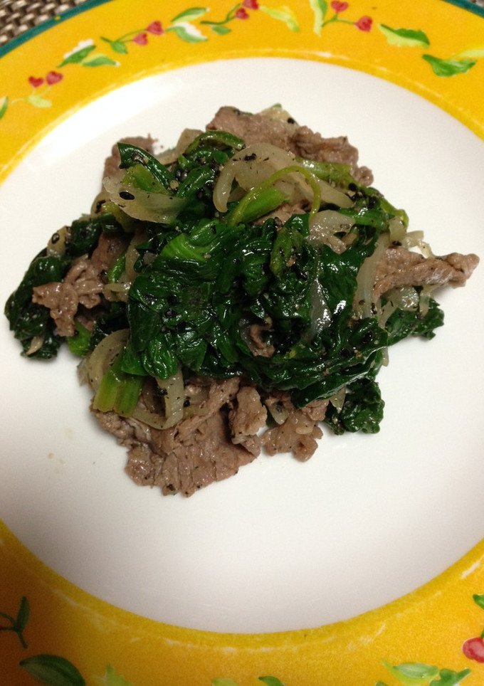 新鮮簡単牛肉とほうれん草のゴマ和え-レシピのメイン写真