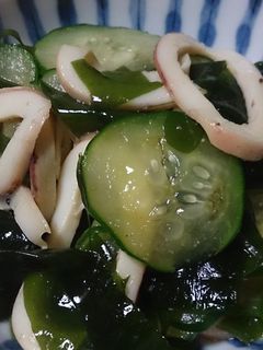 きゅうりとワカメとイカの酢の物-レシピのメイン写真
