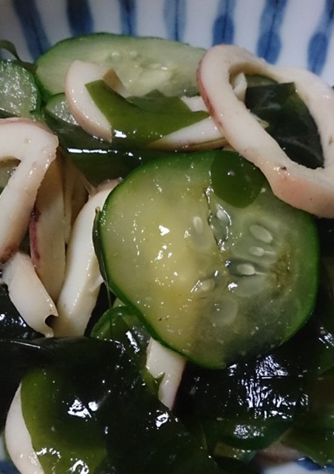 きゅうりとワカメとイカの酢の物-レシピのメイン写真
