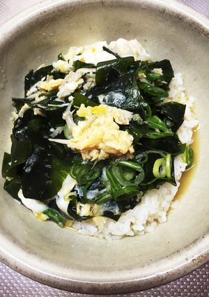 わかめとしらすの卵とじ（丼）-レシピのメイン写真