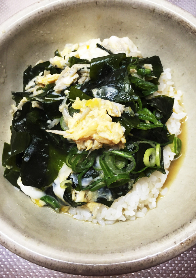 わかめとしらすの卵とじ（丼）-レシピのメイン写真