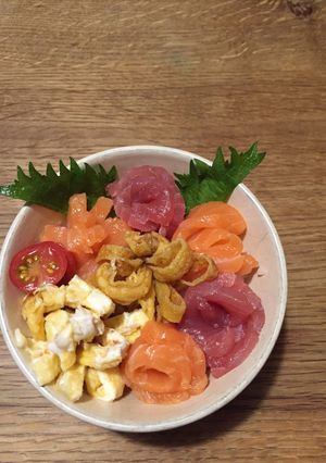 サーモンとマグロのお花丼-レシピのメイン写真