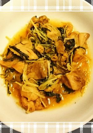 鳥もも肉と水菜の簡単煮-レシピのメイン写真