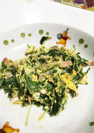 ♡水菜とベーコンの炒め物♡-レシピのメイン写真