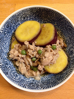 さつまいもと豚肉の煮物-レシピのメイン写真