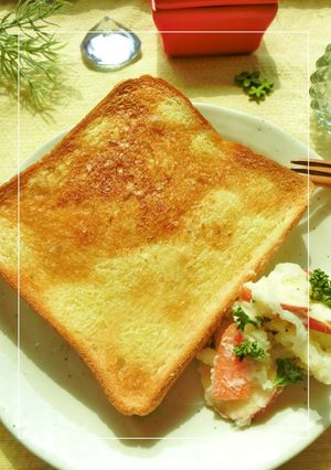 柚子風味⁂塩バター 斑×斑トースト-レシピのメイン写真